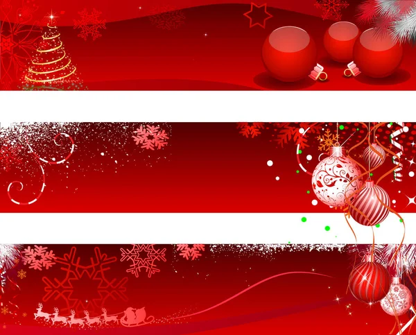 Рождественское горизонтальное знамя — стоковый вектор