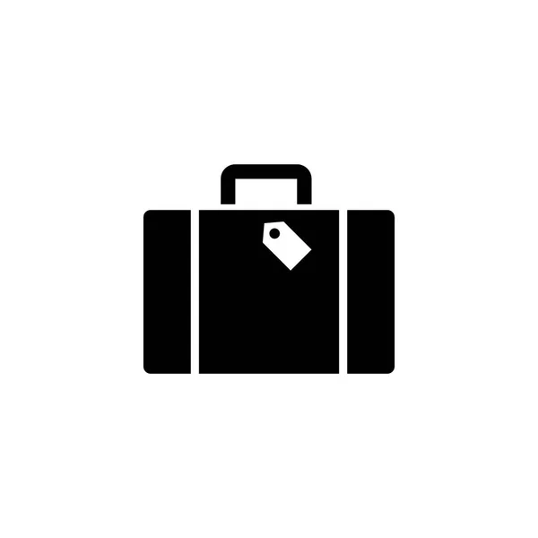 Suitcase Black Icon Element Vector Illustration Travel Icon Isolated White — Stock Vector