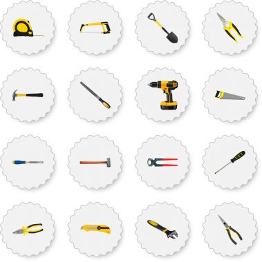 Gerçekçi Kerpetenler, yardımcı programı'nı bıçak, pense ve diğer vektör öğeleri. Araçlar gerçekçi simgeler kümesi de çekiç, kesme makineleri, Bit nesneleri içerir.