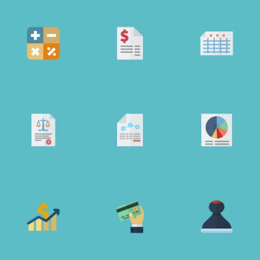 Düz kartı, hareket, Net gelir ve diğer vektör öğeleri. Düz sembolleri kayıt kümesi de matematik, Model, cebir nesneleri içerir.