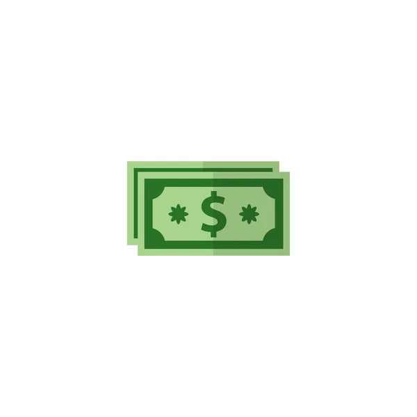 Lapos pénzt elemet. Lapos készpénz elszigetelt tiszta háttér vektor illusztráció. Lehet használni, mint a készpénz, érme és pénzt szimbólumok. — Stock Vector