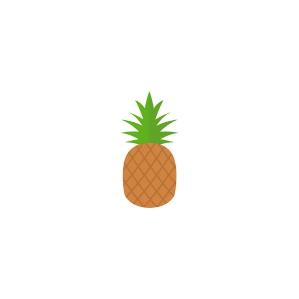 Элемент плоского ананаса. Вектор плоского ананаса на чистом фоне. Можно использовать как ананас, ананас и фруктовые символы . — стоковый вектор