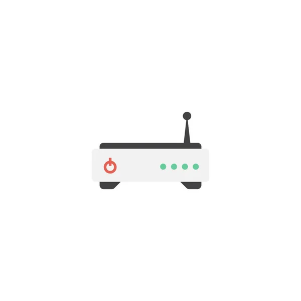 Elemento de módem plano. Ilustración vectorial de router plano aislado sobre fondo limpio. Puede ser utilizado como router, módem y símbolos Wifi . — Archivo Imágenes Vectoriales