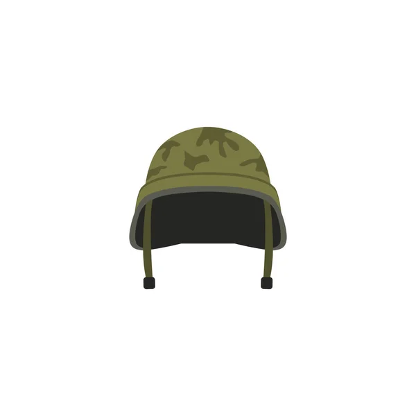 Élément de coiffure plat. Illustration vectorielle du casque de soldat plat isolé sur un fond propre. Peut être utilisé comme soldat, casque et coiffure symboles . — Image vectorielle