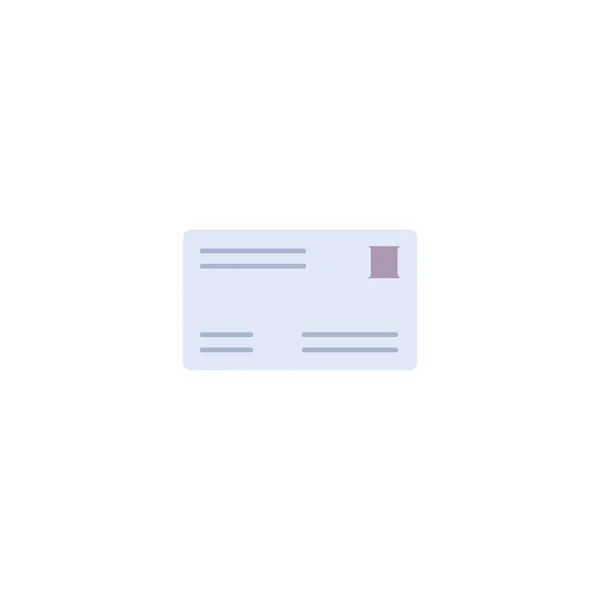 Елемент плоскої пошти. Векторні ілюстрації плоского конверта ізольовані на чистому тлі. Можна використовувати як символи пошти, пошти та конвертів . — стоковий вектор