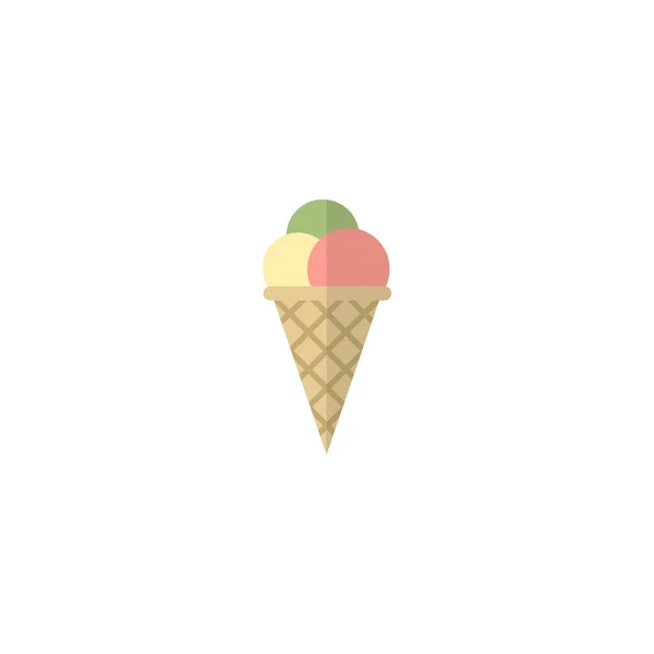 Lapos Ice Cream elemet. Lapos Sorbet elszigetelt tiszta háttér vektor illusztráció. Lehet használni, mint a Sorbet, a jég és a krém szimbólumok. — Stock Vector