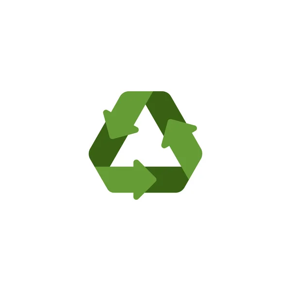 Elemento de reciclagem plana. Ilustração vetorial da conservação plana isolada no fundo limpo. Pode ser usado como símbolos de conservação, reciclagem e reutilização . — Vetor de Stock