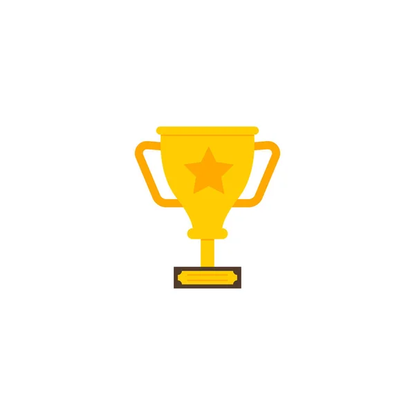 Flat Champion Cup Element. Vector Illustration Of Flat Trophy  Isolated On Clean Background. Can Be Used As Trophy, Champion And Cup Symbols. — Stock Vector