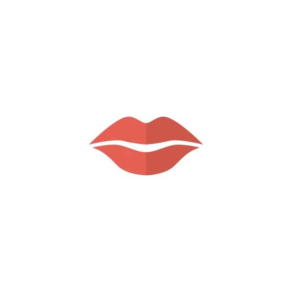 Elemento de labios planos. Ilustración vectorial de beso plano aislado sobre fondo limpio. Puede ser utilizado como labios, beso y símbolos de la boca . — Vector de stock