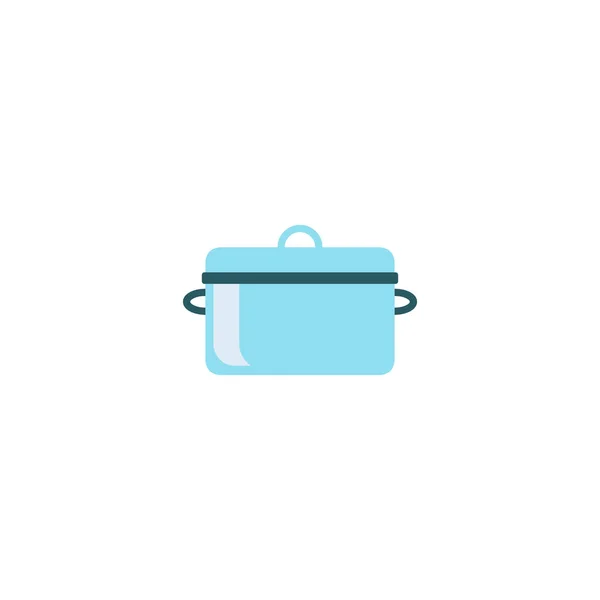 Flat Saucepan Element. Vector Illustration Of Flat Casserole Isolated On Clean Background. Can Be Used As Pan, Saucepan And Casserole Symbols. — Stock Vector