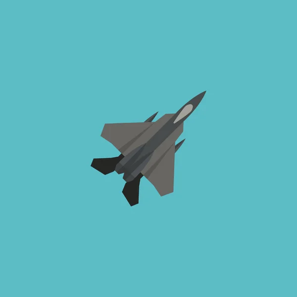 Elemento plano de avión de combate. Ilustración vectorial de aviones planos aislados sobre fondo limpio. Puede ser utilizado como combatiente, Símbolos de avión y avión . — Archivo Imágenes Vectoriales