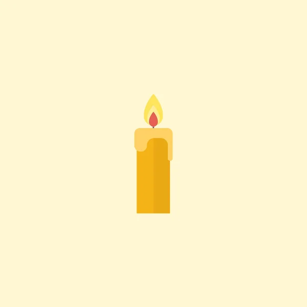Элемент плоской свечи. Vector Illustration of Flat Fire Wax Isolated On Clean Background. Может использоваться как свеча, огонь и воск символы . — стоковый вектор