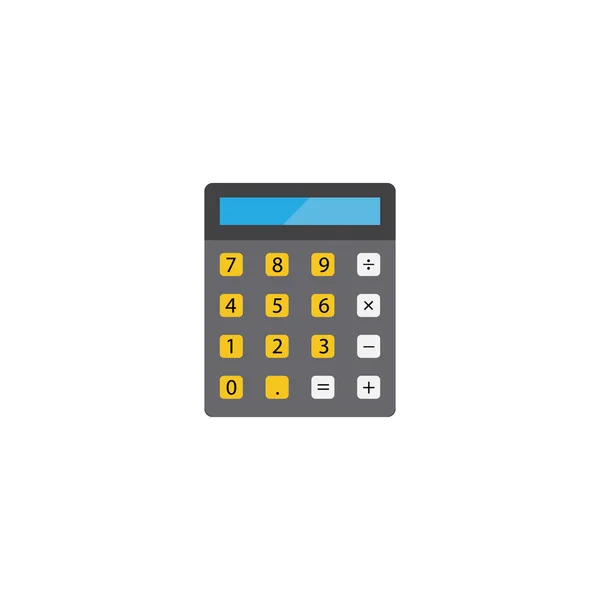 フラット Calculator 要素。きれいな背景に分離されたフラット会計のベクター イラストです。電卓、会計および金融シンボルとして使用できます。. — ストックベクタ