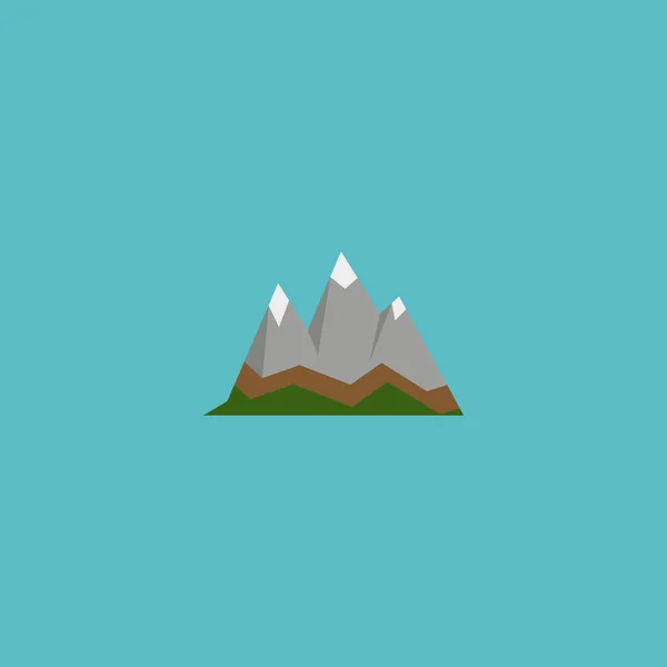 Flat Icon Mountains Element. Vector Illustration Of Flat Icon Landscape Isolated On Clean Background. Can Be Used As Landscape, Mountains And Peak Symbols. — Stock Vector