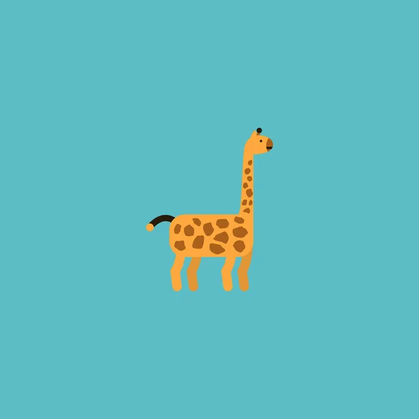 平面图标长颈鹿元素。矢量图的平面图标 Camelopard 干净的背景上孤立。可以用作长颈鹿、 Camelopard 和哺乳动物符号. — 图库矢量图片