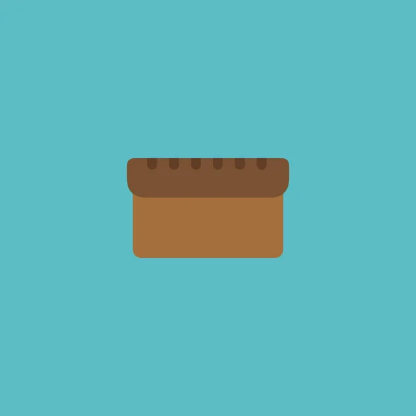 Platte pictogram brood Element. Vectorillustratie van platte pictogram brood geïsoleerd op schone achtergrond. Kan worden gebruikt als brood, brood en bakkerij symbolen. — Stockvector