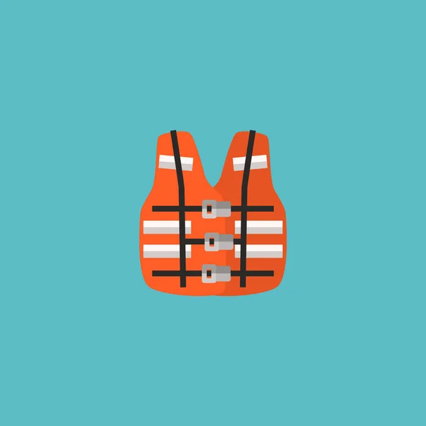 Élément de gilet de sauvetage Flat Icon. Illustration vectorielle de l'icône plate Lifesaver isolé sur fond propre. Peut être utilisé comme symbole de sauvetage, de vie et de gilet . — Image vectorielle