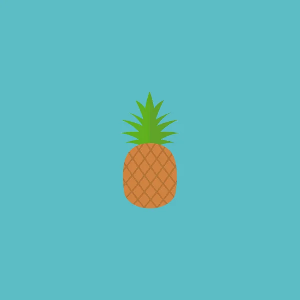 Элемент плоской иконы ананаса. Векторная иллюстрация плоской иконы Ананас изолирован на чистом фоне. Можно использовать как ананас, ананас и фруктовые символы . — стоковый вектор