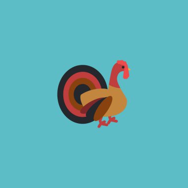 Düz simgesi Türkiye öğesi. Vektör çizim üzerinde temiz arka plan izole düz simgesi işkembe. Türkiye, horoz ve işkembe sembolleri kullanılabilir.