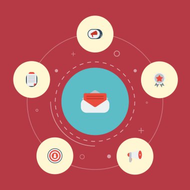 Düz simgeler ileti, müşteri Özeti, televizyon ve diğer vektör öğeleri. Düz simgeleri simgeleri pazarlama set Ayrıca televizyon, reklam, megafon nesneleri içerir.