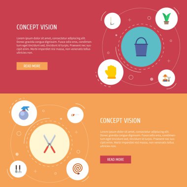 Düz simgeler kesici, makas, bahçe hortumu ve diğer vektör öğeleri. Tarım düz simgeler simge kümesi de içerir bahçıvan, Bahçe, Hosepipe nesneleri.