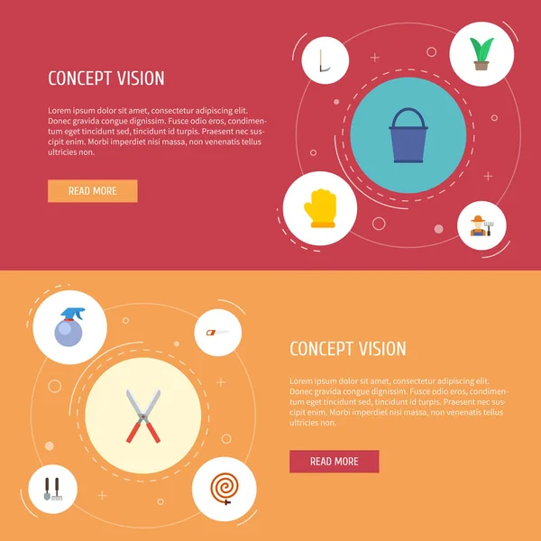 Düz simgeler kesici, makas, bahçe hortumu ve diğer vektör öğeleri. Tarım düz simgeler simge kümesi de içerir bahçıvan, Bahçe, Hosepipe nesneleri.