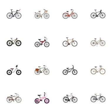 Gerçekçi eğitim aracı, bisikleti, kız ve diğer vektör öğeleri için aşırı. Gerçekçi simgeler de içerir Bisiklet ahşap ayarla, çocuklar, Cruise nesneleri.