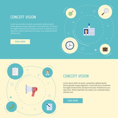 Düz simgeler sözleşme, saat, portföy ve diğer vektör öğeleri. İş düz simgeler simge kümesi de amacı, liste kimliği nesneleri içerir.