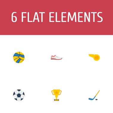 Düz simgeler Blower, Ayakkabı, voleybol ve diğer vektör öğeleri. Etkinlik düz simgeler simge kümesi de Trekking, hokey, voleybol nesneleri içerir.