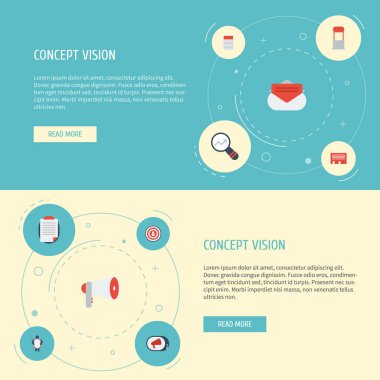 Düz simgeler ileti, mektup, televizyon ve diğer vektör öğeleri. Düz simgeleri simgeleri reklam da içerir standı, gazete, Büyüteç'i nesneler.