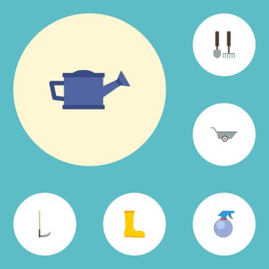 Düz simgeler el arabası, sprey şişe, sulama olabilir ve diğer vektör öğeleri. Bahçe Bitkileri düz simgeler simge kümesi de Bahçe, Atomizer, aracı nesneleri içerir.