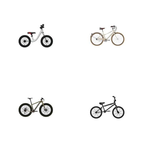 Bmx realistico, vecchio, ciclismo estremo e altri elementi vettoriali. Set di simboli realistici bici include anche retrò, bici, oggetti di equilibrio . — Vettoriale Stock