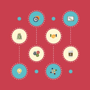 Düz simgeler dişli, Limit, destek ve diğer vektör öğeleri. Fikir düz simgeler simge kümesi de takım çalışması, ampul, sınırı nesneleri içerir.