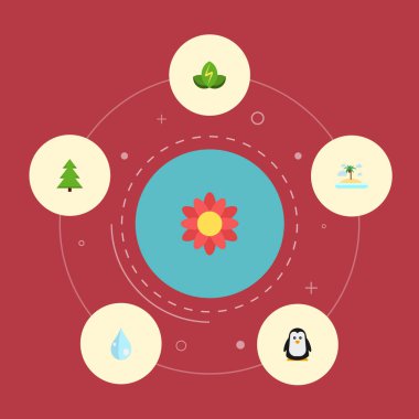 Düz simgeler ağaç, eko enerji, su ve diğer vektör öğeleri. Çevre düz simgeler simge kümesi de İmparator, Isle, Palm nesneleri içerir.