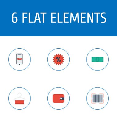 Düz simgeler nakit, Qr, yüzde ve diğer vektör öğeleri. Dergi düz simgeler simge kümesi de Qr Bar, yüzde nesneleri içerir.