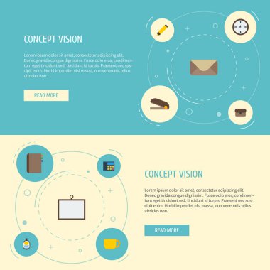 Düz simgeler izle, kimlik, telefon ve diğer vektör öğeleri. Ayrıca beraberlik, Marker, kahve nesneleri içeren küme Office düz simgeleri simgeleri.