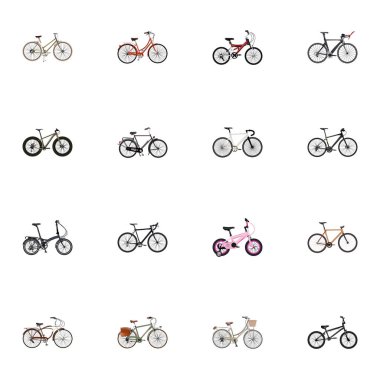 Gerçekçi çalışma, Bmx, eğitim araç ve diğer vektör öğeleri. Gerçekçi simgeler kümesi aynı zamanda Cyclocross, ergen, patron nesneleri içerir.