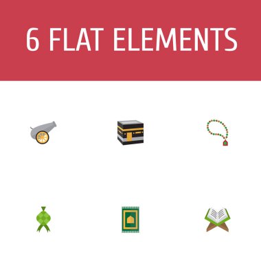 Düz simgeler Topçu, Mekke, Malay dili ve diğer vektör öğeleri. Ramazan düz simgeler simge kümesi de savaş topu, kitap, boncuk nesneleri içerir.