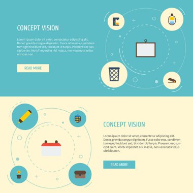 Düz simgeler beyaz tahta, bitki Pot, kimlik ve diğer vektör öğeleri. Office düz simgeler simge kümesi de içerir Marker, Resepsiyon, sepet nesneleri.