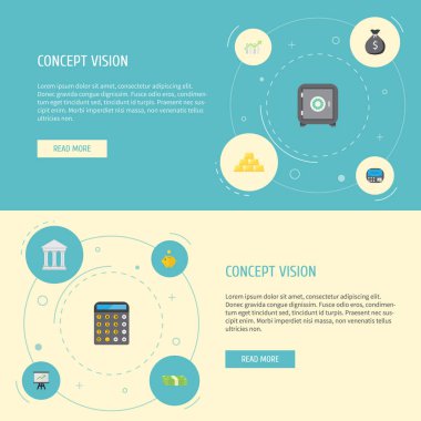 Düz simgeler muhasebe, grafik, büyüyen nakit yığını ve diğer öğeleri vektör. Düz simgeleri simgeleri bankacılık da muhasebe, grafik, barlar nesneleri içerir.