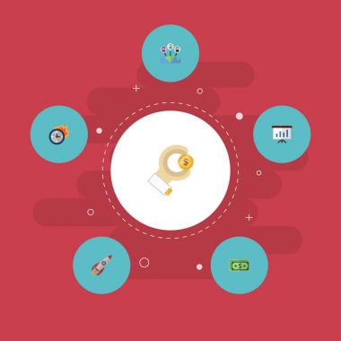 Düz simgeler sınırı, Show, nakit ve diğer vektör öğeleri. Fikir düz simgeler simge kümesi de Çalıştır, nakit, sınırı nesneleri içerir.