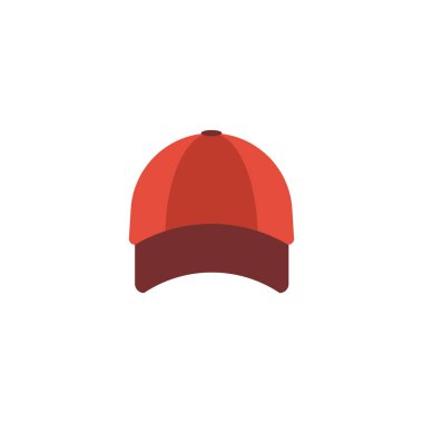 Düz simgesi beyzbol kap öğe. Vektör çizim üzerinde temiz arka plan izole düz simgesi şapka. Şapka, beyzbol ve Cap sembolleri kullanılabilir.