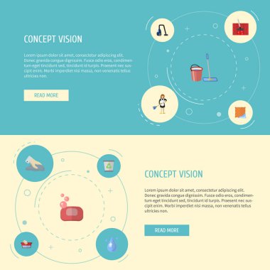 Düz simgeler ev hanımı, köpük, su ve diğer vektör öğeleri. Ayrıca köpük, su, hizmetçi nesneleri içeren küme hijyen düz simgeleri simgeleri.