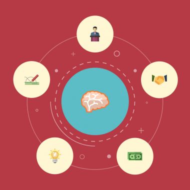 Düz simgeleri tasarım, ampul, zihin ve diğer vektör öğeleri. Fikir düz simgeler simge kümesi de toplantı, geliştirme, nakit nesneleri içerir.