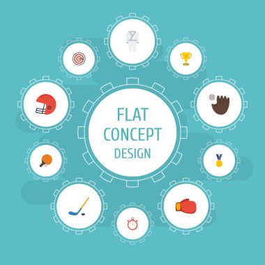 Düz simgeler boks, metre, Rugby ve diğer vektör öğeleri ikinci. Etkinlik düz simgeler simge kümesi de içerir kronometre, Karate, hokey nesneleri.