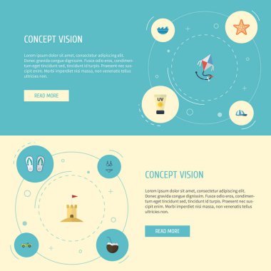 Düz simgeler Sea Star, Cocos, Beachwear ve diğer vektör öğeleri. Beach düz simgeler simge kümesi de içerir kum, Cap, deniz nesneleri.