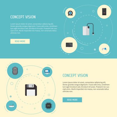Düz simgeleri görüntüleme, sistem birimi, depolama aygıtı ve diğer vektör öğeleri. Ayrıca Wifi, yönlendirici, depolama nesneleri içeren küme dizüstü düz simgeleri simgeleri.