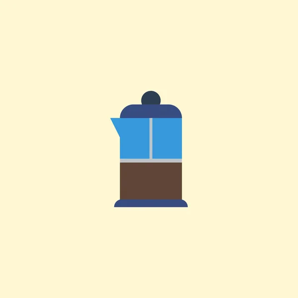 Flat Icon Pot Element. Vector Illustration Of Flat Icon French Press Isolated On Clean Background. Can Be Used As Pot, French And Press Symbols. — Stock Vector