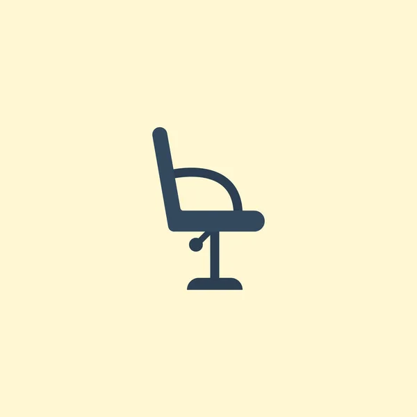Плоска ікона Меблевий елемент перукарні. Векторна ілюстрація плоского іконового стільця ізольовано на чистому фоні. Може використовуватися як перукарня, стілець та меблеві символи . — стоковий вектор