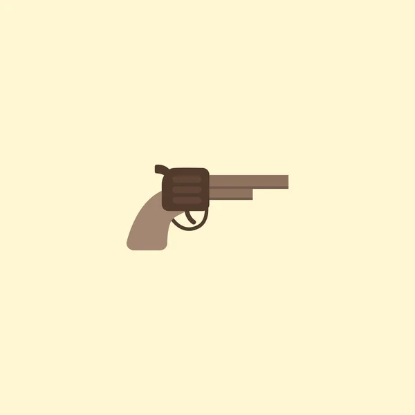 Elemento pistola a icona piatta. Illustrazione vettoriale di Flat Icon Revolver isolato su sfondo pulito. Può essere utilizzato come rivoluzionario, pistola e pistola simboli . — Vettoriale Stock